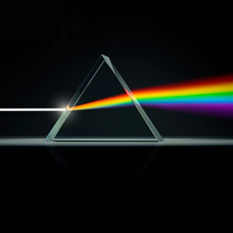 Prisme triangulaire réfléchissant, en verre, réfléchi les couleurs de l'arc-en-ciel