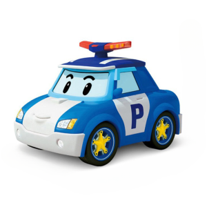Jouet garçon, véhicules de Robocar Poli, voiture de police bleu et blanche