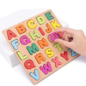 Tableau montessori puzzle alphabet en bois pour enfants