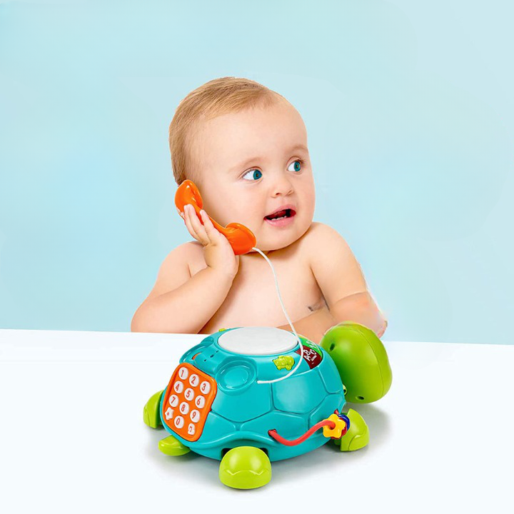 Jouet pour bébé, en forme de tortue avec un téléphone musical - Un petit  génie