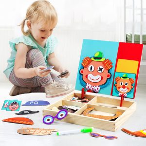 Puzzle montessori magnétique en bois pour enfants
