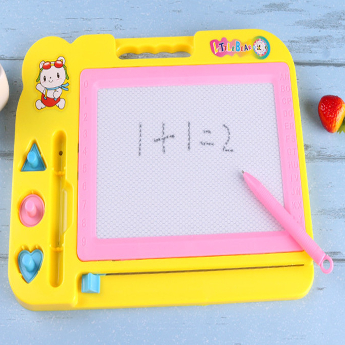 Ardoise magique jaune d'écriture et de dessin pour bébé - Un petit génie