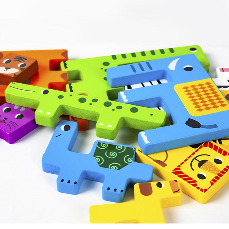 Jeux tetris en bois puzzle 3D montessori pour enfant - Un petit génie