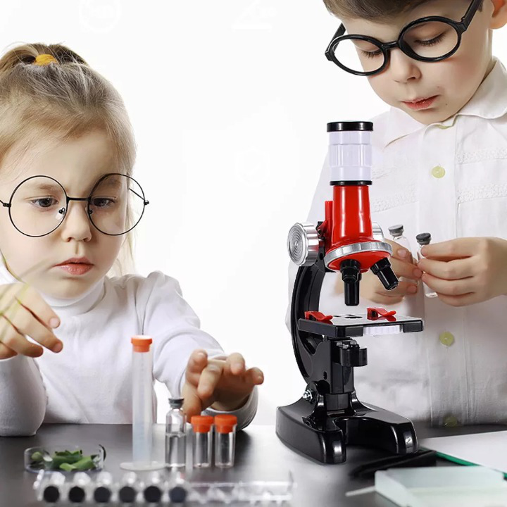 Mini microscope enfant trinoculaire portable - Un petit génie