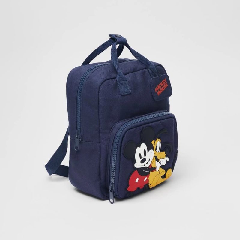 Sac à dos bleu avec imprimé Mickey avec Pluto pour enfant