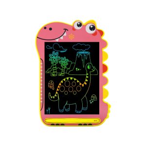 Tablette dessin enfant au design de dinosaure sur fond blanc